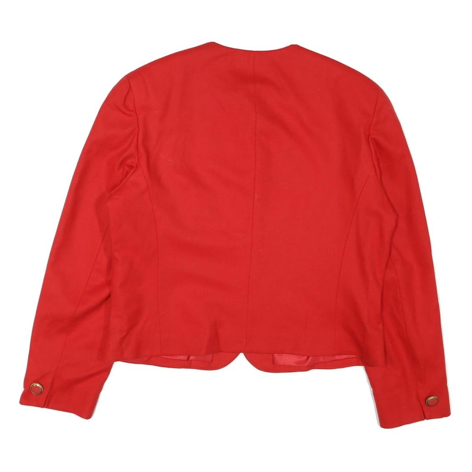 PENDLETON Womens Red Wool Jacket M Classic Tailored Plain Elegant Zip Closure