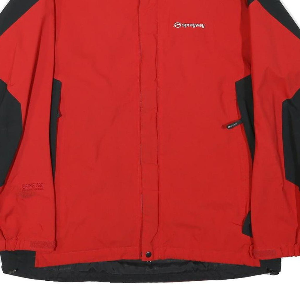 SPRAYWAY Mens Red & Black Outdoor Jacket S Polyester Blend Zip Comfort Style