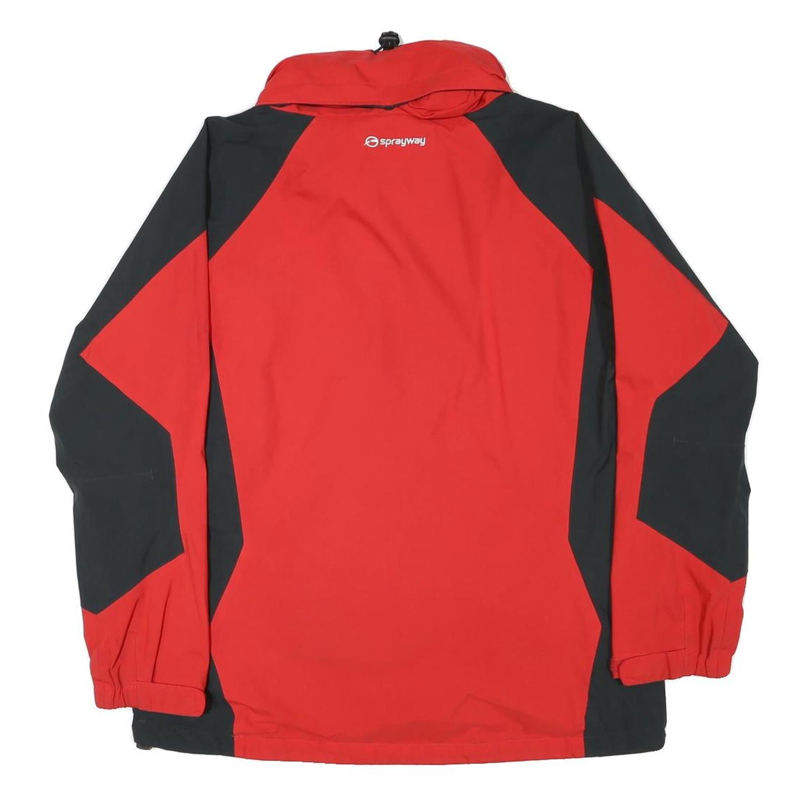 SPRAYWAY Mens Red & Black Outdoor Jacket S Polyester Blend Zip Comfort Style