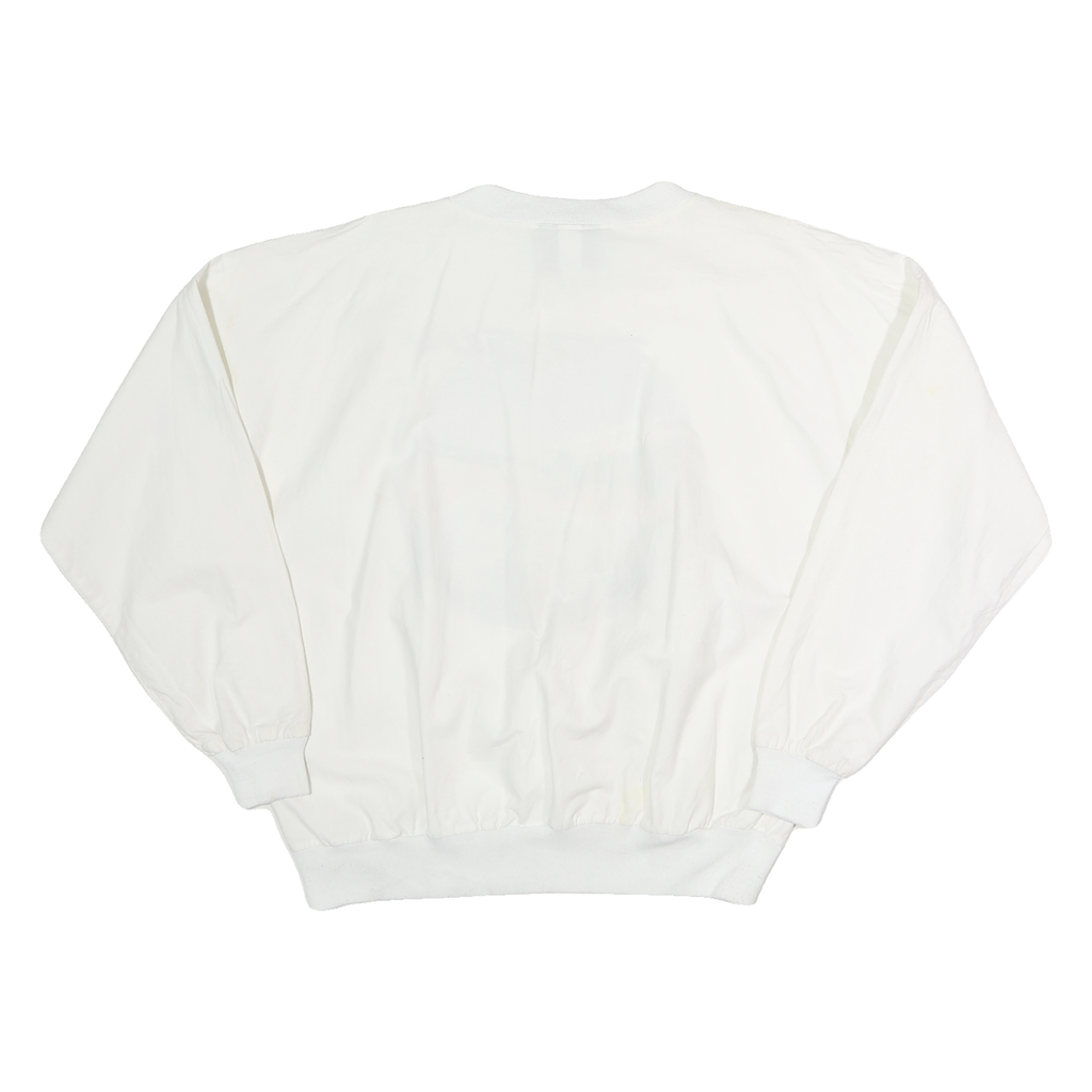 NORTHWEST KNITTING MILLS Mens White Cotton Crew Neck L 737-500 Airplane Print