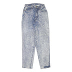 NORWISS Womens Jeans Blue Relaxed Straight Denim Light W23 L28 Acid Wash Stylish
