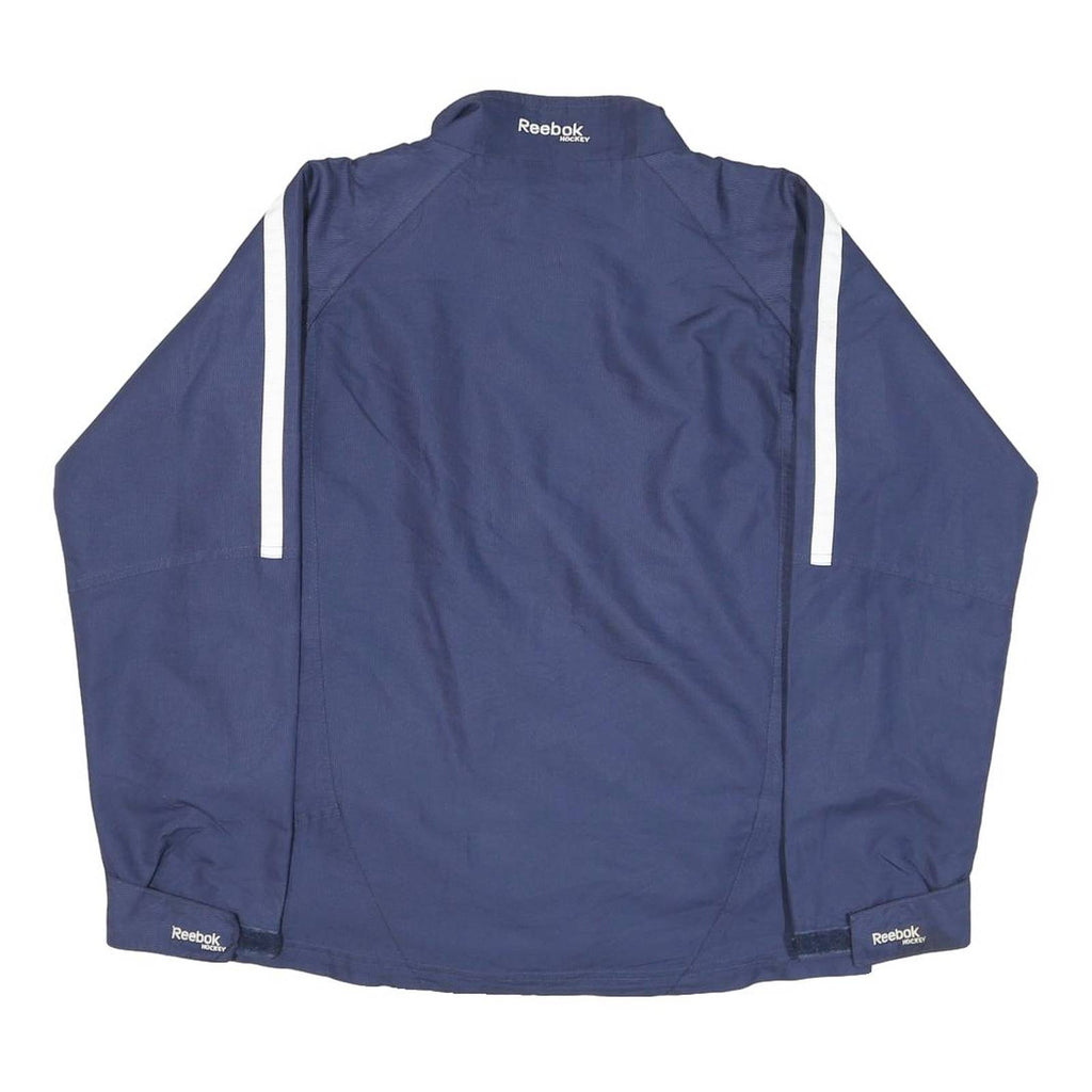 REEBOK Mens Blue & White Crusaders Sports Program Track Jacket XL Polyester
