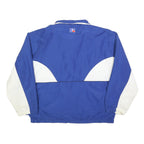 RUSSELL ATHLETIC Mens Blue & White Basketball Coach Zip Nylon Jacket L
