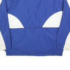 RUSSELL ATHLETIC Mens Blue & White Basketball Coach Zip Nylon Jacket L