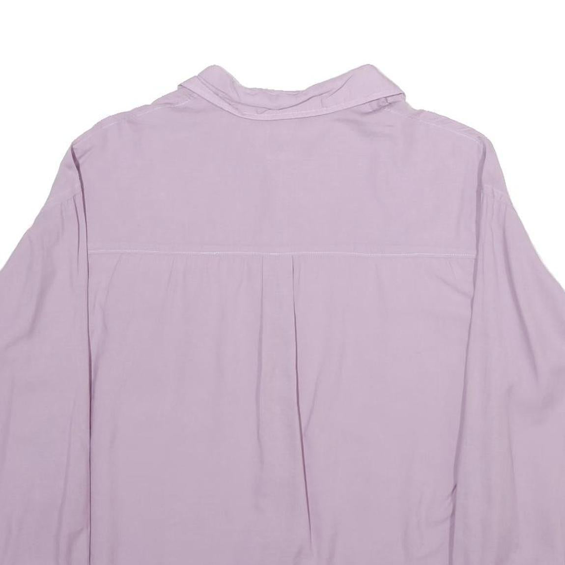 LEE Womens Lilac Plain Shirt XS Lightweight Casual Long Sleeve Button Pocket