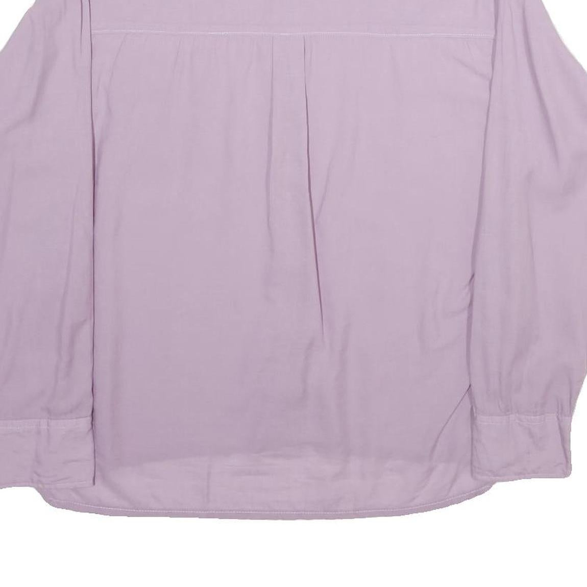 LEE Womens Lilac Plain Shirt XS Lightweight Casual Long Sleeve Button Pocket