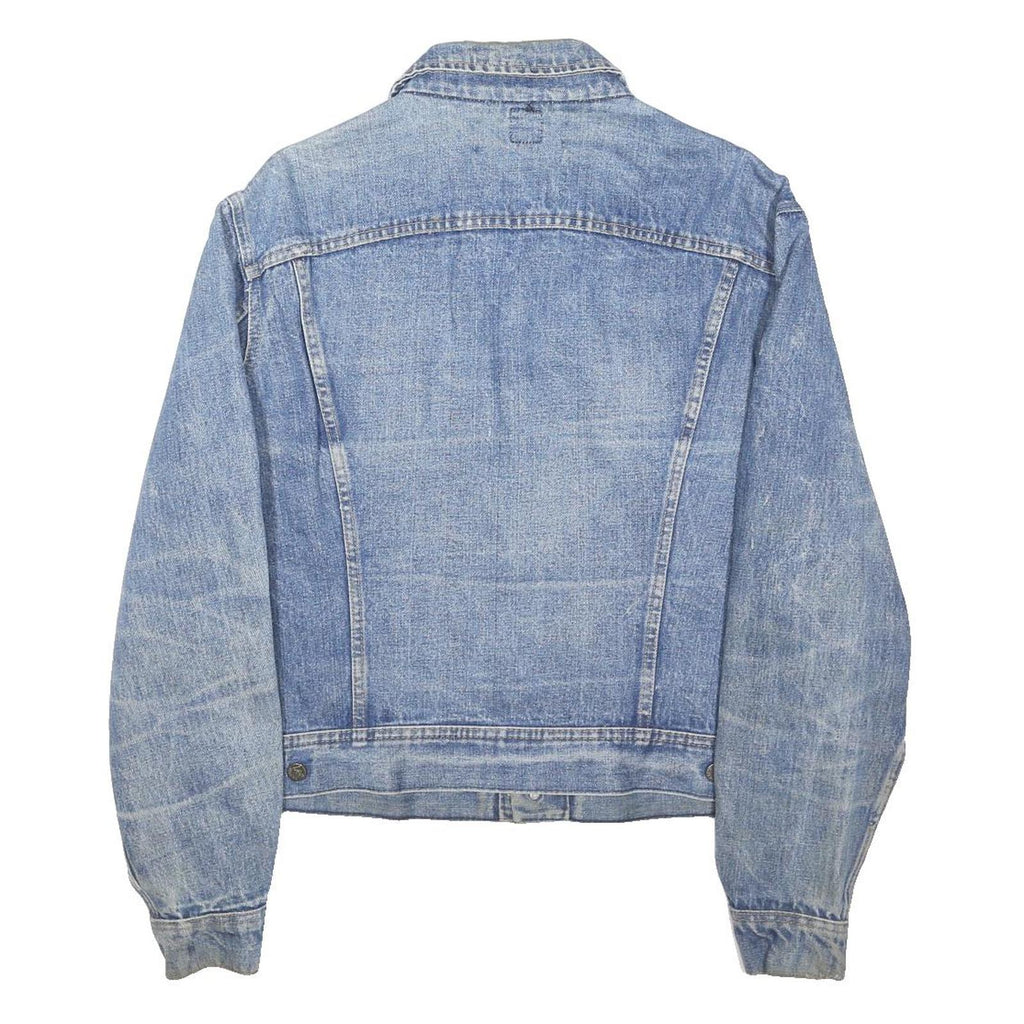 LEE Womens Blue Denim Jacket L Cotton Blend Button Closure Classic Fit Vintage