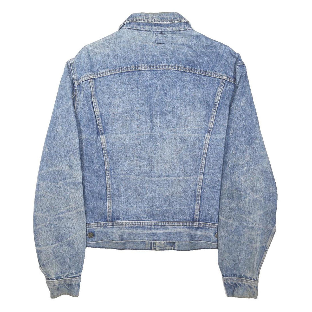 LEE Womens Blue Denim Jacket L Cotton Blend Button Closure Classic Fit Vintage