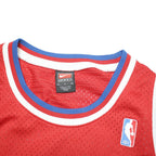 NIKE Mens Red & White Sixers Basketball Jersey L Sleeveless Crew Neck Number 3