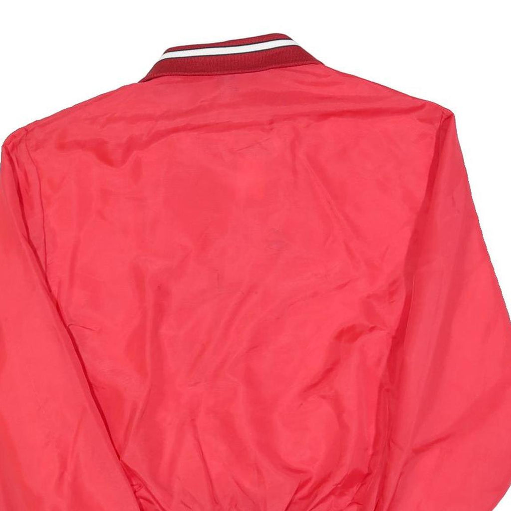 AVON SPORTSWEAR Mens Red Button Jacket L Polyester Plain Lightweight