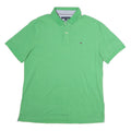 TOMMY HILFIGER Mens Green Polo Shirt L Cotton Short Sleeve Plain Classic