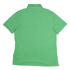 TOMMY HILFIGER Mens Green Polo Shirt L Cotton Short Sleeve Plain Classic