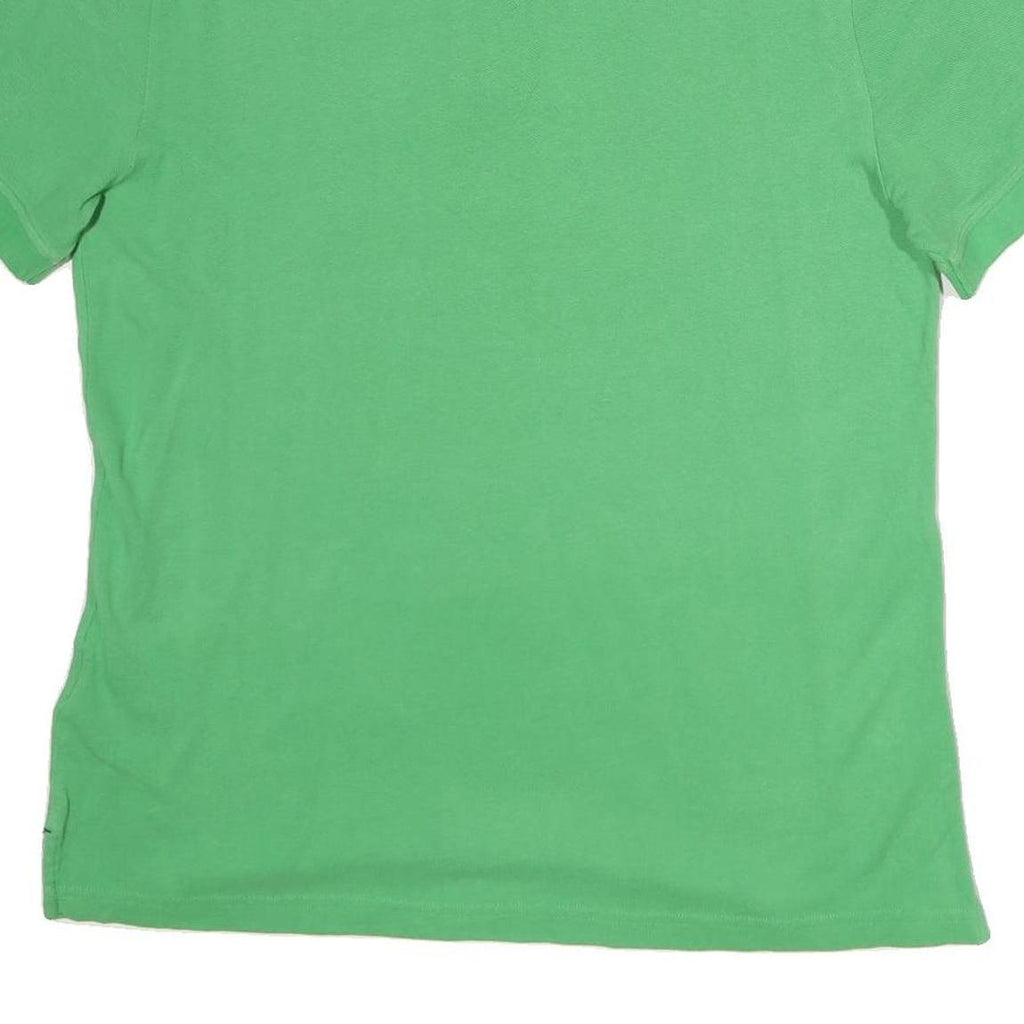 TOMMY HILFIGER Mens Green Polo Shirt L Cotton Short Sleeve Plain Classic