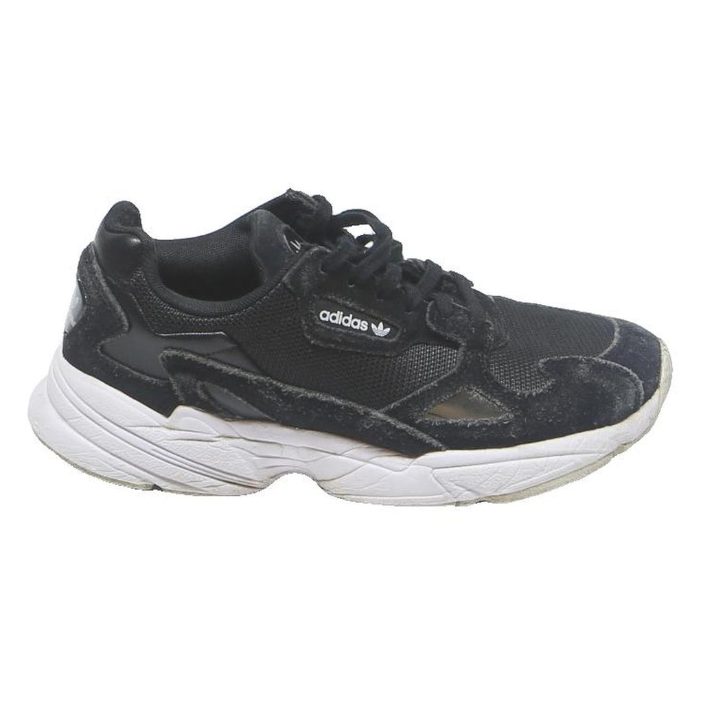 ADIDAS Falcon Womens Black Synthetic Trainers UK 4.5 Chunky Sport Casual