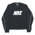 NIKE Mens Black Sweatshirt Crew Neck S Logo Graphic Athletic Casual Pullover