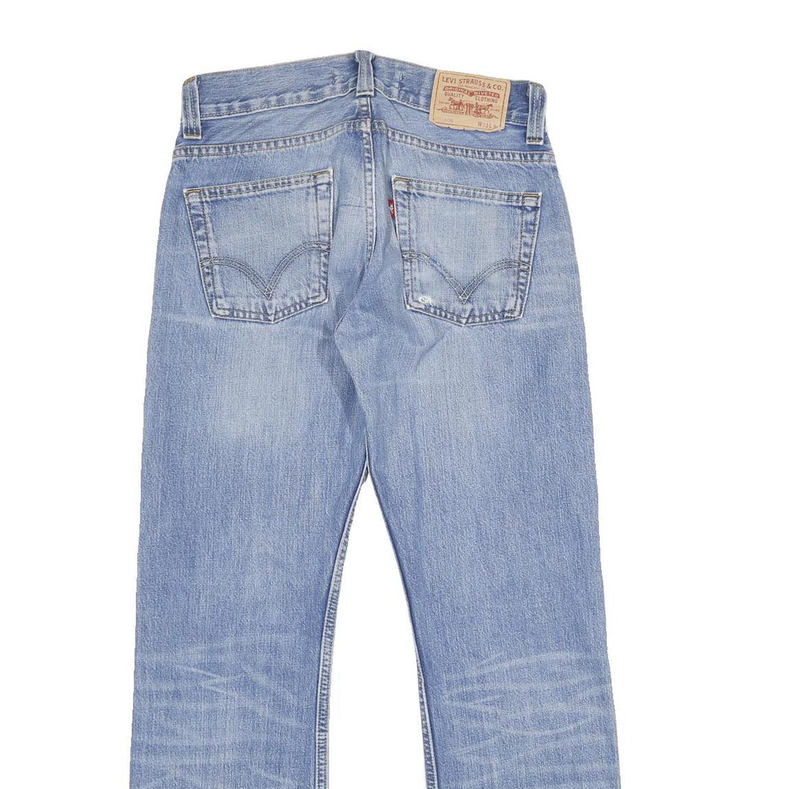 LEVI'S 506 Mens Jeans Blue Regular Straight Denim Medium W30 L34 Classic Fit