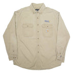 CARHARTT Walmart Mens Worker Shirt Beige Long Sleeve XL