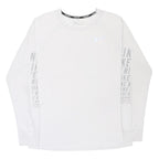 NIKE Mens White Long Sleeve Crew Neck Cotton Blend T-Shirt L