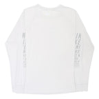 NIKE Mens White Long Sleeve Crew Neck Cotton Blend T-Shirt L