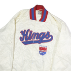 HARWOOD CLASSICS Mens White Kings Quilted Button Jacket 2XL Polyester Blend