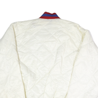 HARWOOD CLASSICS Mens White Kings Quilted Button Jacket 2XL Polyester Blend