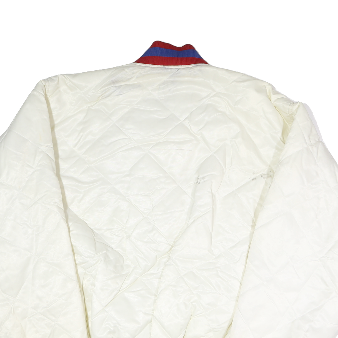 HARWOOD CLASSICS Mens White Kings Quilted Button Jacket 2XL Polyester Blend