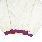 HARWOOD CLASSICS Mens White Kings Quilted Button Jacket 2XL Polyester Blend