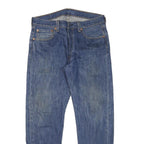 LEVI'S 501 Mens Jeans Blue Regular Straight Denim Medium W32 L28 Classic Button