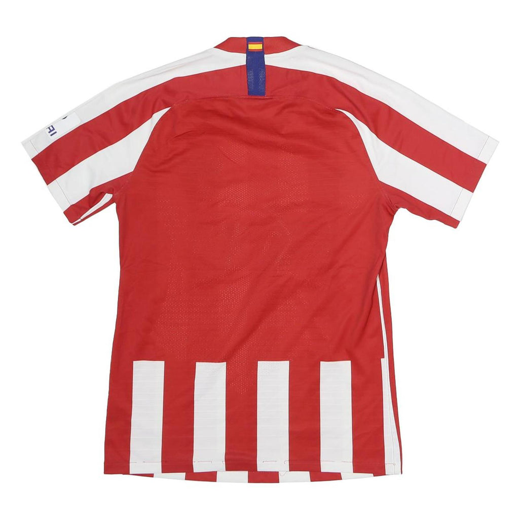 NIKE Mens Red & White Football Shirt S Short Sleeve Round Neck Atletico Madrid
