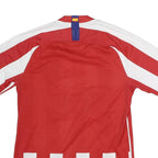NIKE Mens Red & White Football Shirt S Short Sleeve Round Neck Atletico Madrid