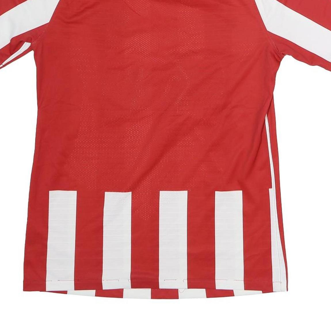 NIKE Mens Red & White Football Shirt S Short Sleeve Round Neck Atletico Madrid