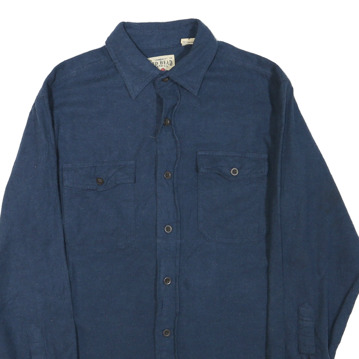 RED HEAD Mens Blue Shirt S Cotton Blend Button Pockets Casual Workwear