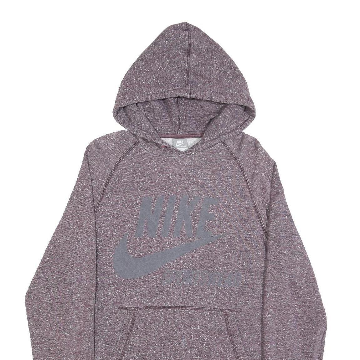 NIKE Mens Maroon Pullover Hoodie XL Cotton Blend Casual Sports Sweatshirt