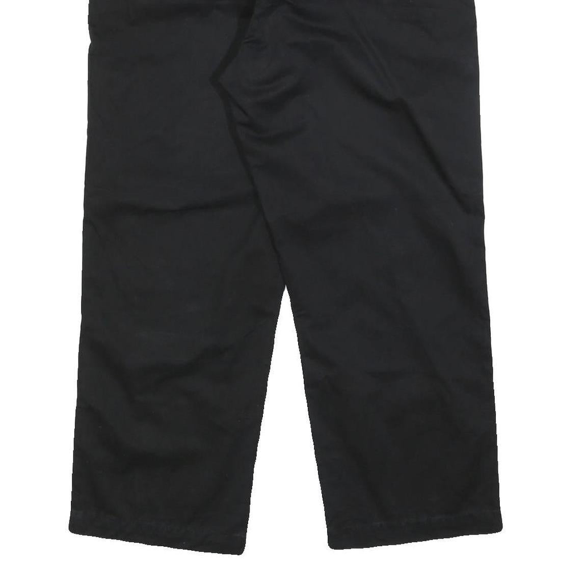 CARHARTT WIP Mens Cotton Black Regular Straight Trousers W34 L26 Casual Workwear