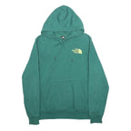 THE NORTH FACE Mens Green Pullover Hoodie S Logo Print Casual Sweatshirt