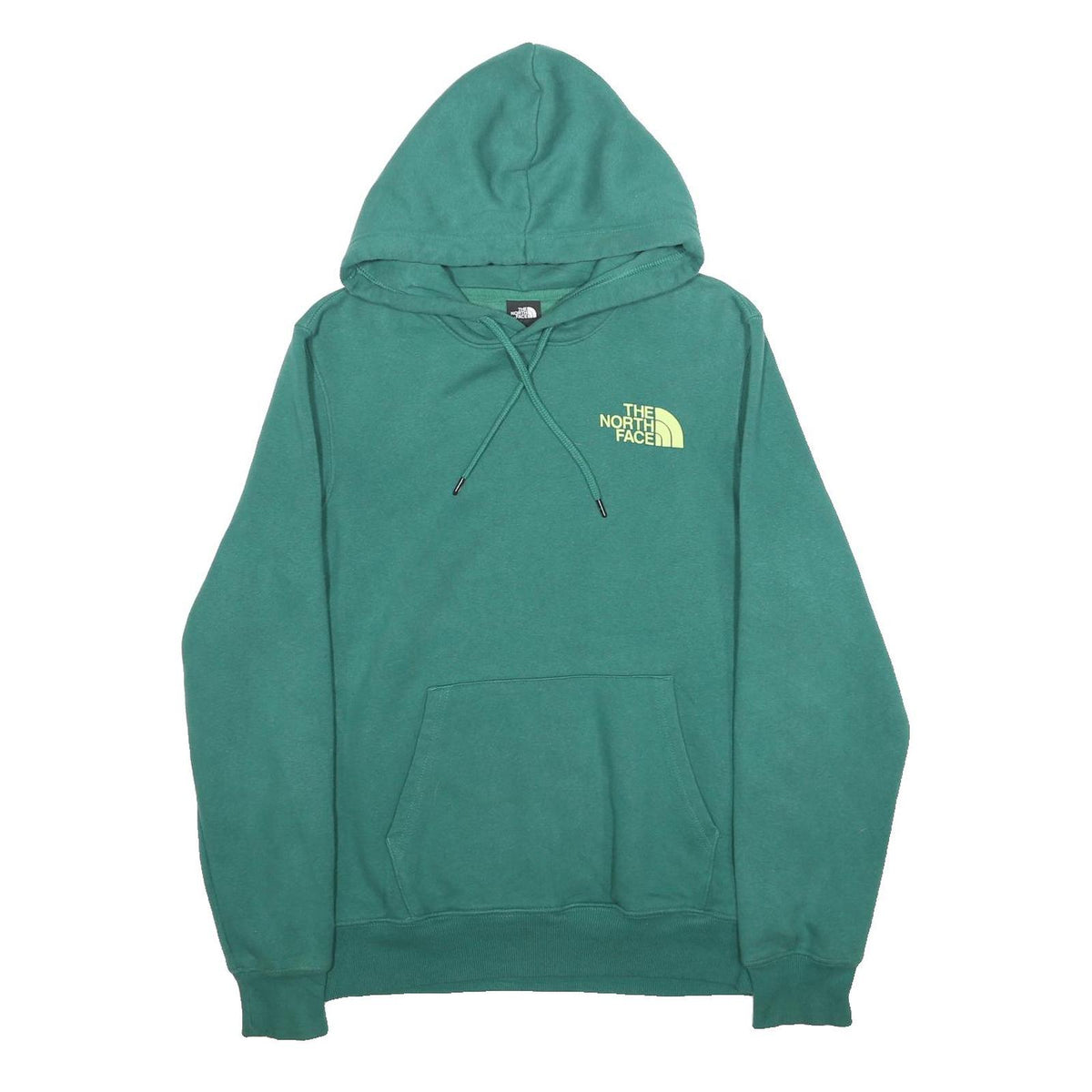 THE NORTH FACE Mens Green Pullover Hoodie S Logo Print Casual Sweatshirt