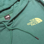 THE NORTH FACE Mens Green Pullover Hoodie S Logo Print Casual Sweatshirt