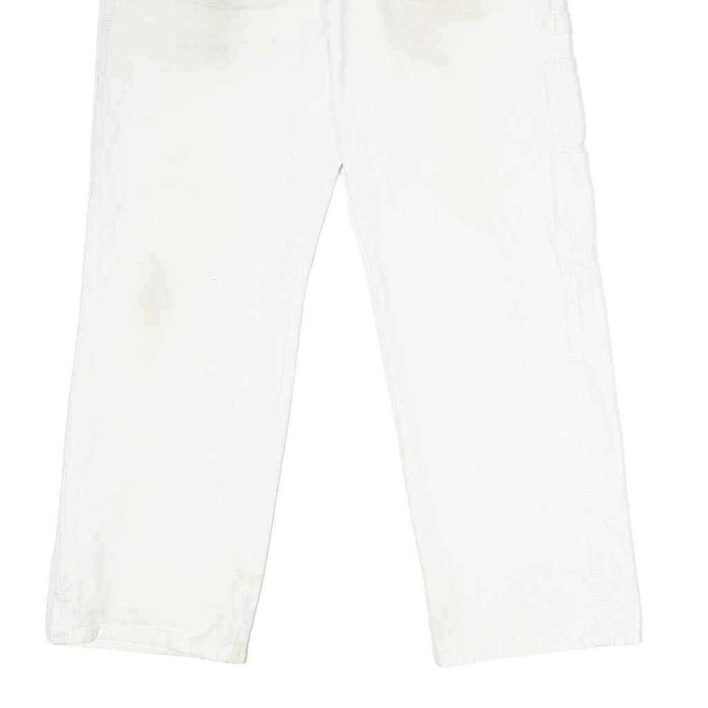 DICKIES Mens White Relaxed Relaxed Straight Denim W36 L29 Workwear Painter Jeans