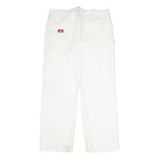 DICKIES Mens White Relaxed Relaxed Straight Denim W36 L29 Workwear Painter Jeans