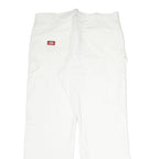 DICKIES Mens White Relaxed Relaxed Straight Denim W36 L29 Workwear Painter Jeans