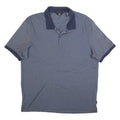 CALVIN KLEIN Mens Blue Cotton Blend Polo Shirt L Short Sleeve Plain Casual