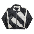 WILSON Mens Black & Cream Zip Jacket L Polyester Colourblock Sports Casual