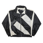 WILSON Mens Black & Cream Zip Jacket L Polyester Colourblock Sports Casual