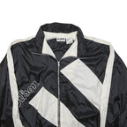 WILSON Mens Black & Cream Zip Jacket L Polyester Colourblock Sports Casual