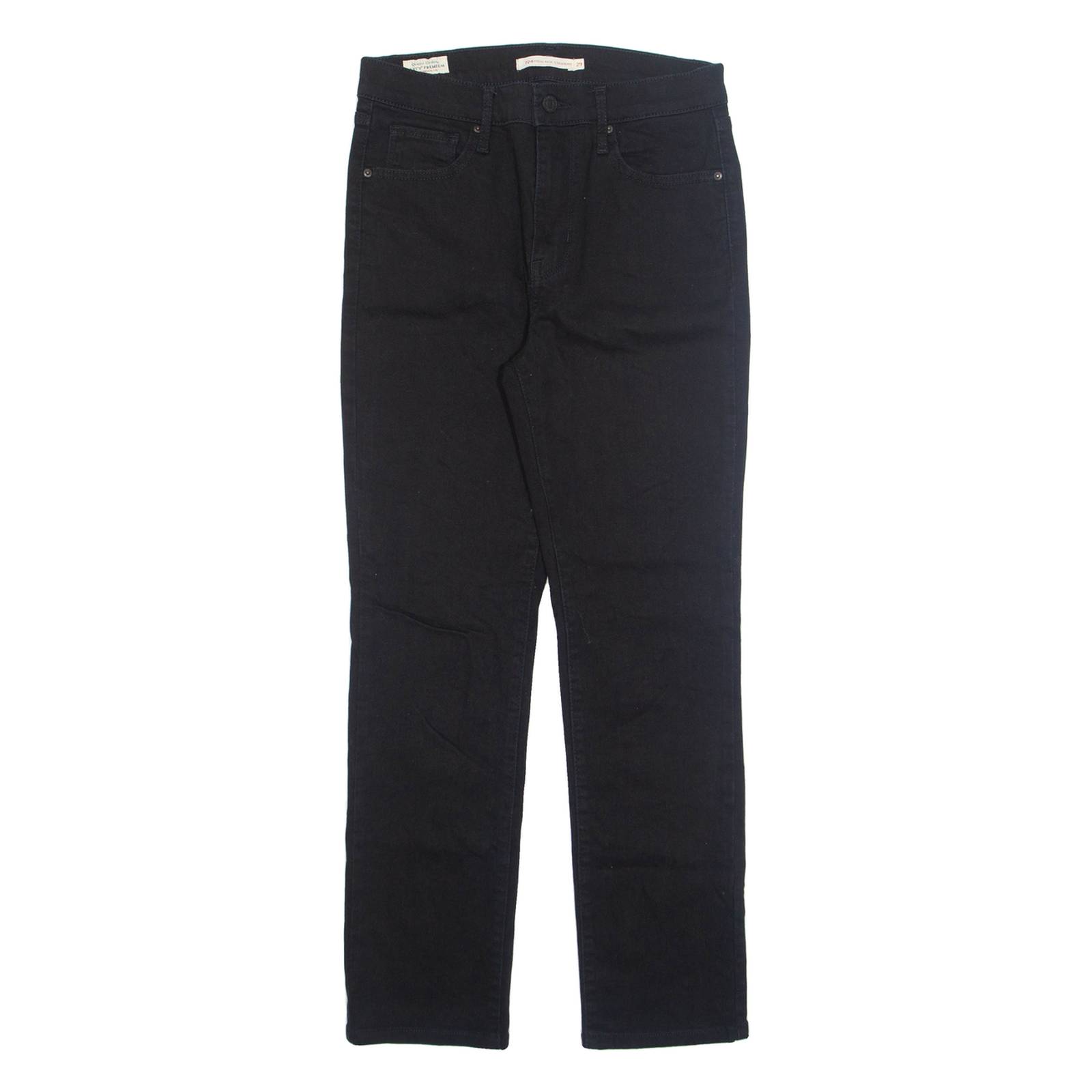 LEVI'S Womens Jeans Black Regular Straight W29 L30