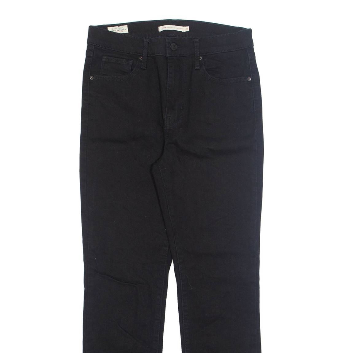 LEVI'S Womens Jeans Black Regular Straight W29 L30
