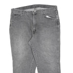DICKIES Mens Grey Regular Fit Straight Cotton Blend Denim Jeans W38 L25 Classic
