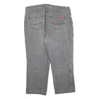 DICKIES Mens Grey Regular Fit Straight Cotton Blend Denim Jeans W38 L25 Classic
