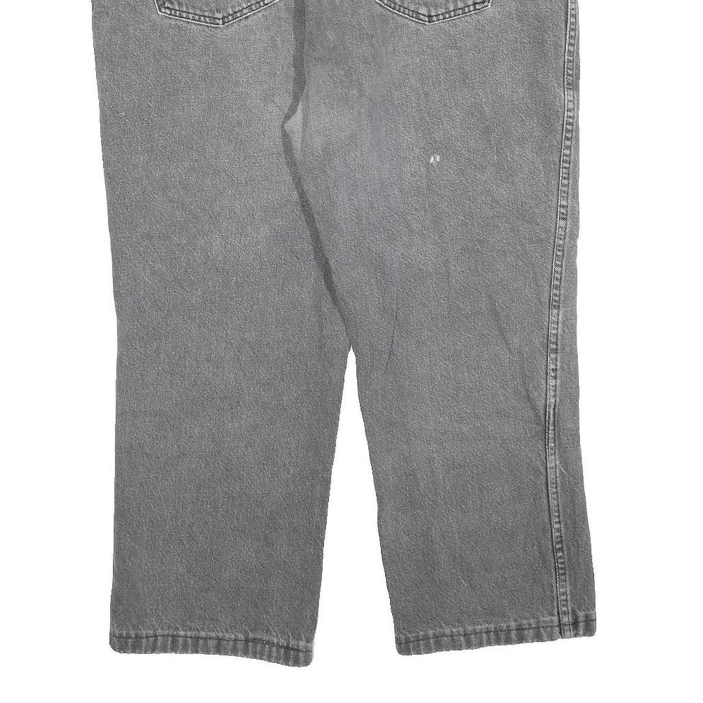 DICKIES Mens Grey Regular Fit Straight Cotton Blend Denim Jeans W38 L25 Classic