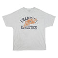 CHAMPION Mens Grey Graphic T-Shirt 2XL Short Sleeve Crew Neck Cotton Blend